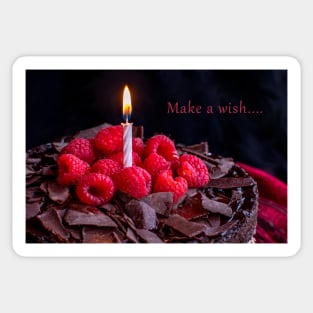 Make a wish.. candle and cake Sticker